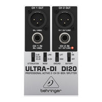 Behringer ULTRA-DI DI20 User Manual