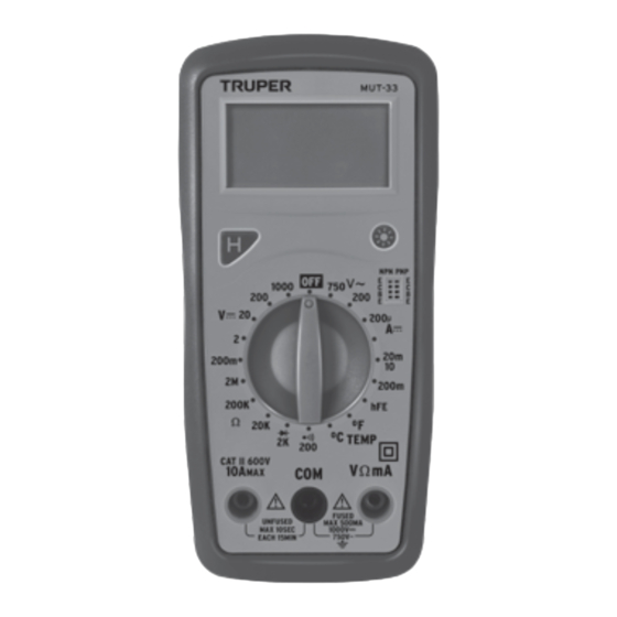 Truper MUT-33 Manual