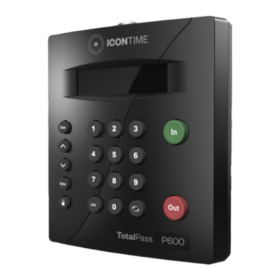 PAYCHEX ICONTIME TotalPass P600 User Manual