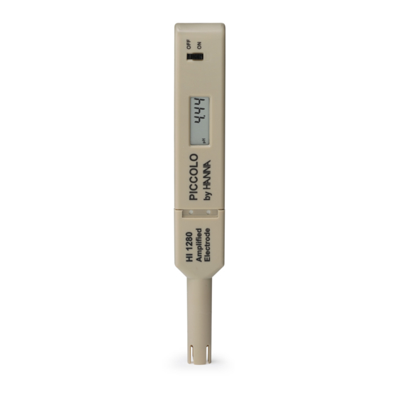 Hanna Instruments PICCOLO 2 HI 98112 Instruction Manual