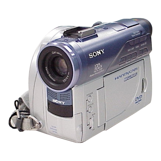 Sony DCR-DVD100 Service Manual