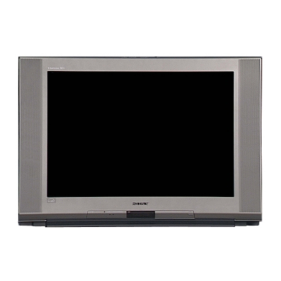 Sony KV-36XBR250 - 36" Fd Trinitron Wega Xbr Training Manual