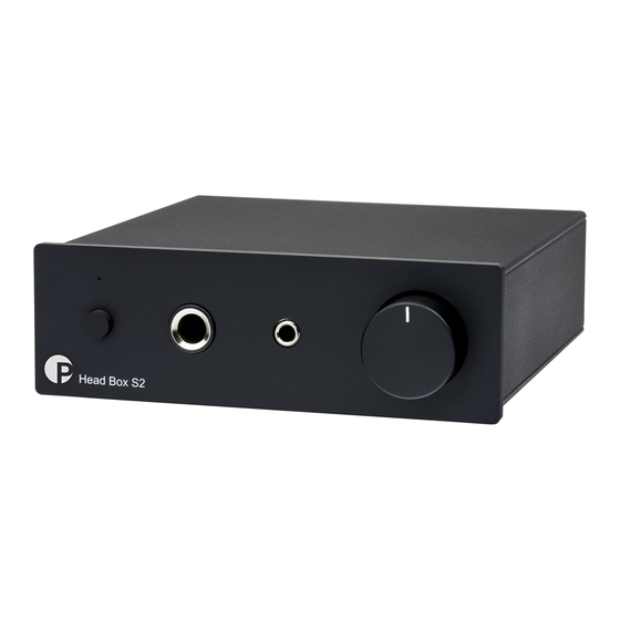 Pro-Ject Audio Systems Head Box S2 Instructions For Use