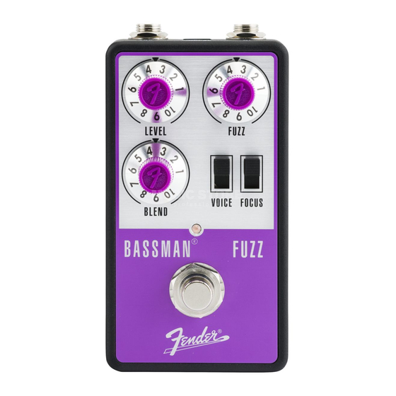 Fender BASSMAN FUZZ Manuals