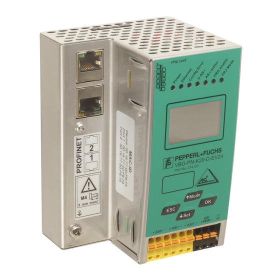 Pepperl+Fuchs VBG-PN-K20-D-EV24 Manuals
