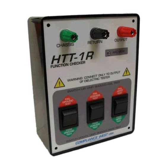 Compliance West HTT-1R Instruction Manual
