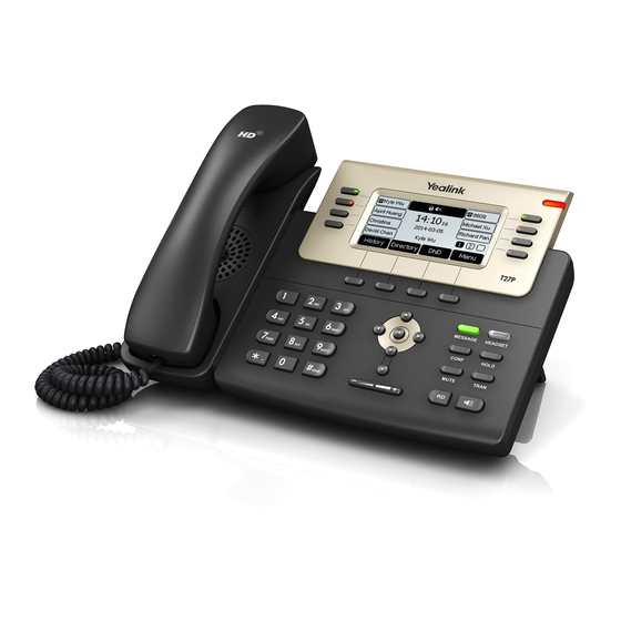 Yealink SIP-T27G Quick Start Manual