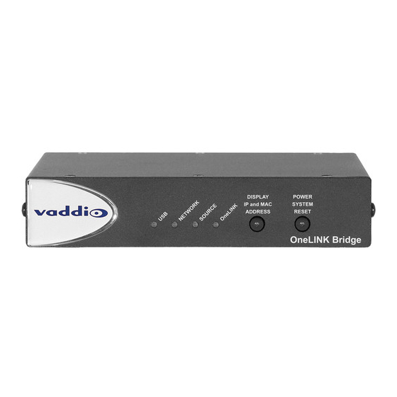 LEGRAND VADDIO OneLINK Bridge AV Installation Manual
