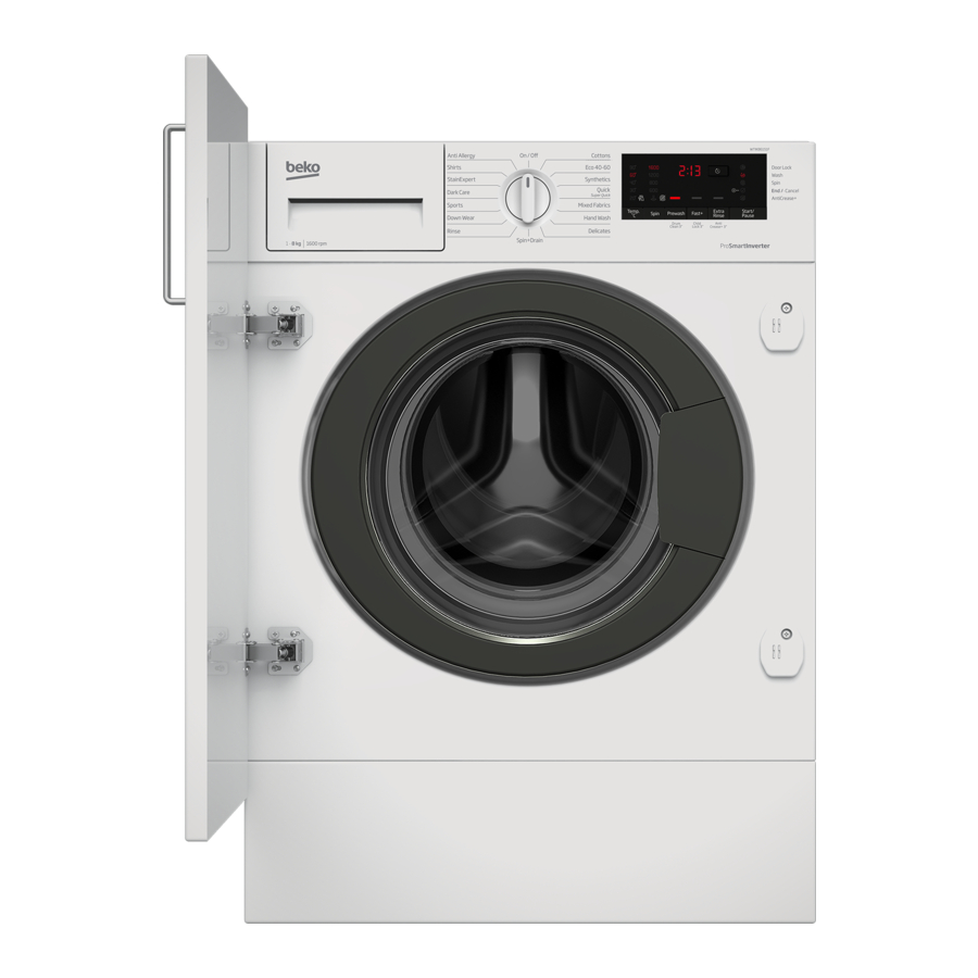 Beko WTIK86151F - Integrated 8kg Washing Machine Manual