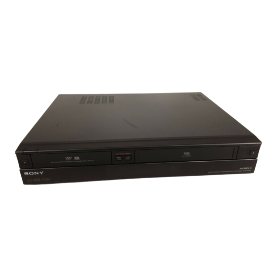 Sony RDR-VX560 Specification Sheet