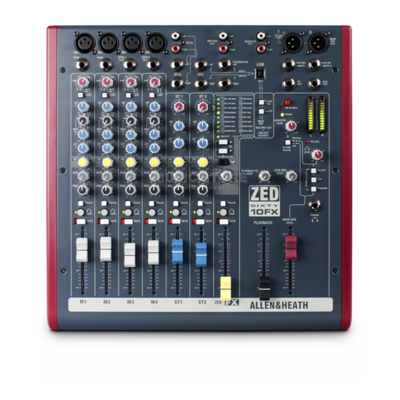 ALLEN & HEATH ZED Sixty-10FX User Manual