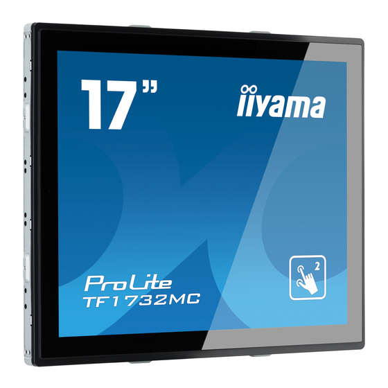 Iiyama ProLite TF1732MC Frame Monitor Manuals