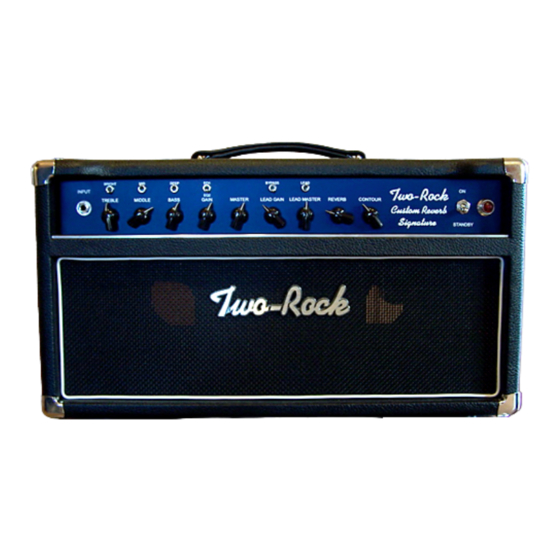 Two-Rock Custom Reverb Signature Owner's Manual