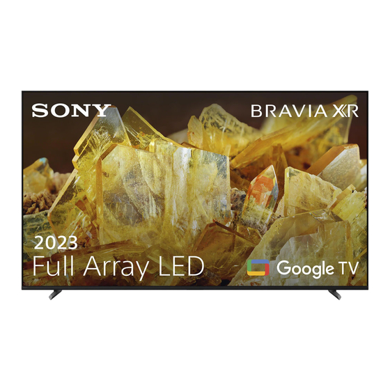 Sony BRAVIA XR XR-85X9 L Series Setup Manual