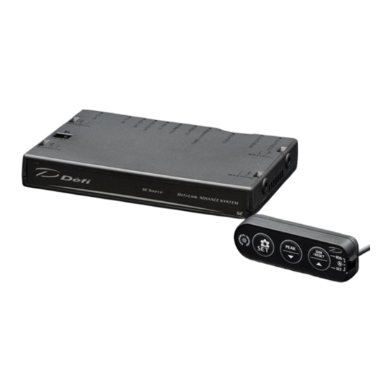 Defi Defi-Link ADVANCE Control Unit SE Manuals
