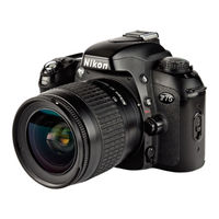 Nikon F75D - F75 QD = N75 35mm SLR Camera Body Only Instruction Manual