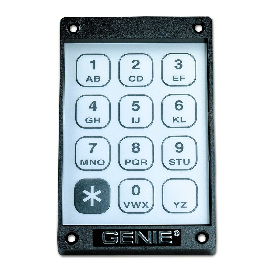 GENIE KEP1 INSTALLATION AND OPERATING INSTRUCTIONS Pdf Download