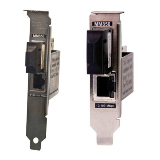 IMC NETWORKS MM850 OPERATION MANUAL Pdf Download | ManualsLib