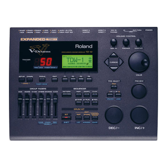 Roland V Drums Td 10 Owner S Manual Pdf Download Manualslib