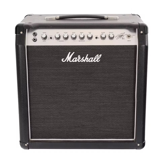 MARSHALL AMPLIFICATION SLASH SIGNATURE SL5 OWNER'S MANUAL Pdf