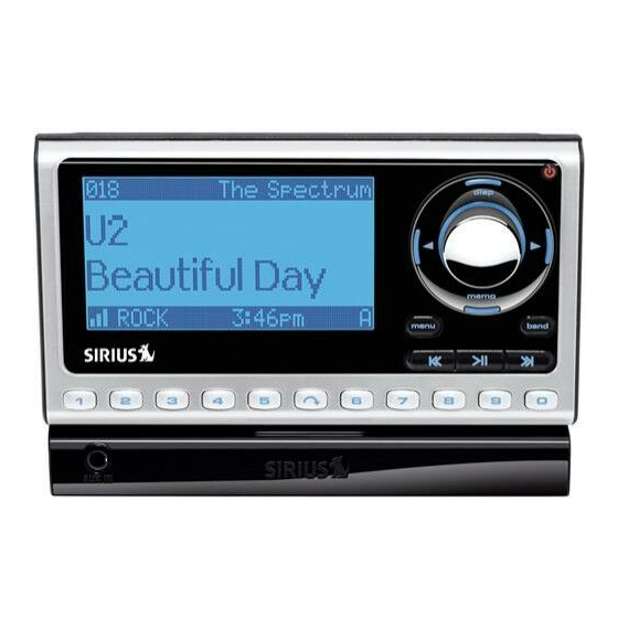 SIRIUS SATELLITE RADIO SPERTSTER 4 USER MANUAL Pdf Download ManualsLib