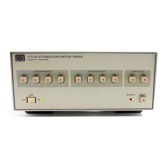 Agilent 11713 A atténuateur/Switch Driver 48-440 Hz 505225 SR 2508A04354 