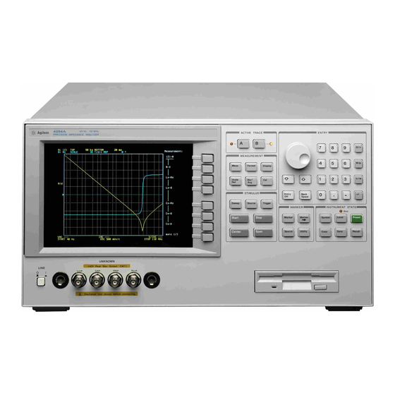 AGILENT TECHNOLOGIES 4294A OPERATING MANUAL Pdf Download