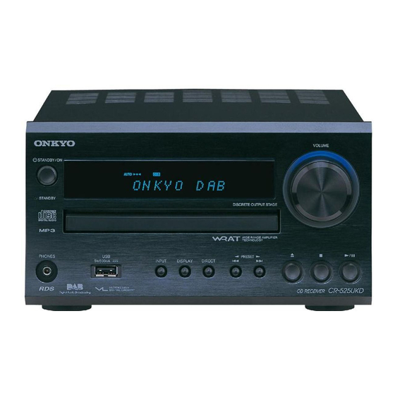 ONKYO CR-325UKD INSTRUCTION MANUAL Pdf Download | ManualsLib