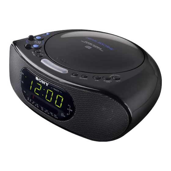 SONY DREAM MACHINE ICF-CD837 - FM/AM CD Clock Radio Manual