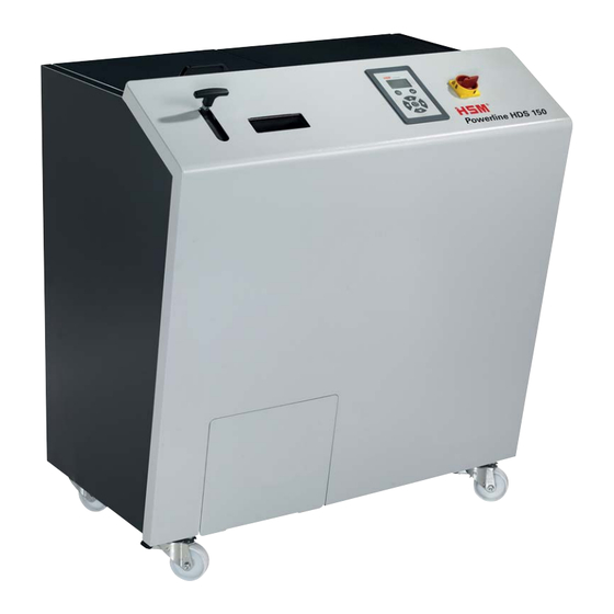 HSM Powerline HDS 150 Operating Manual