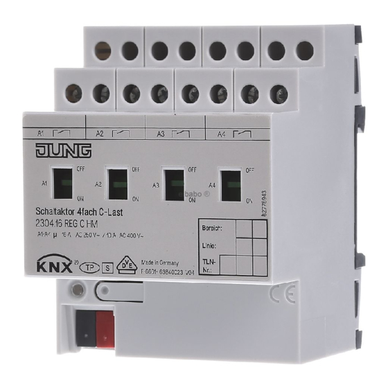 KNX Jung 2304.16 REG HE Operating Instructions Manual