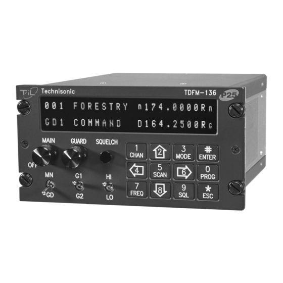 Technisonic Industries Limited TDFM-136 Manual