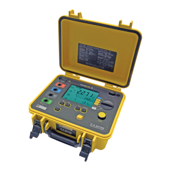 Chauvin Arnoux TERCA 3 Resistance Tester Manuals
