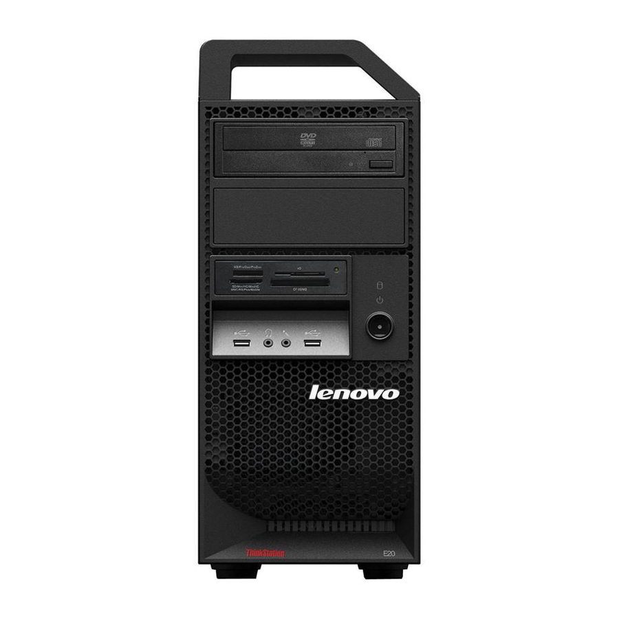 Lenovo ThinkStation E20 Vodič Za Korisnike