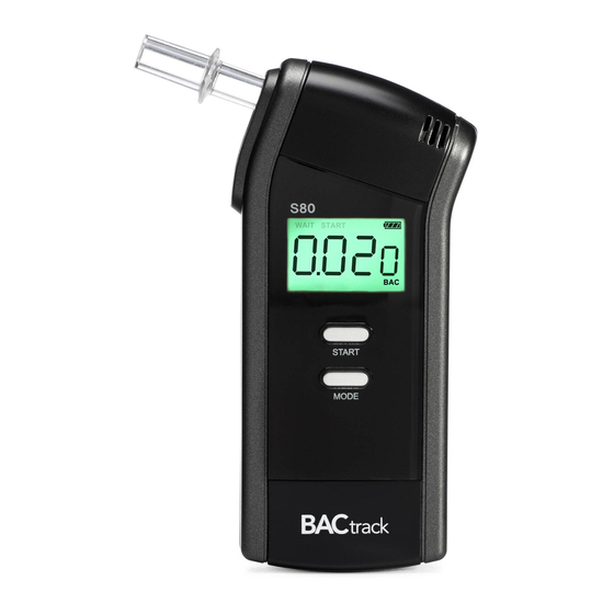 BACtrack Select S80 Breathalyzer Manuals