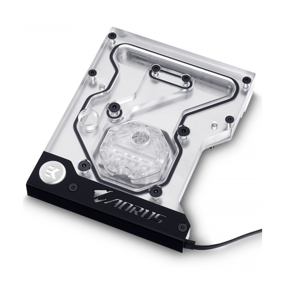 ekwb EK-FB GA X299 GAMING Monoblock Installation Manual