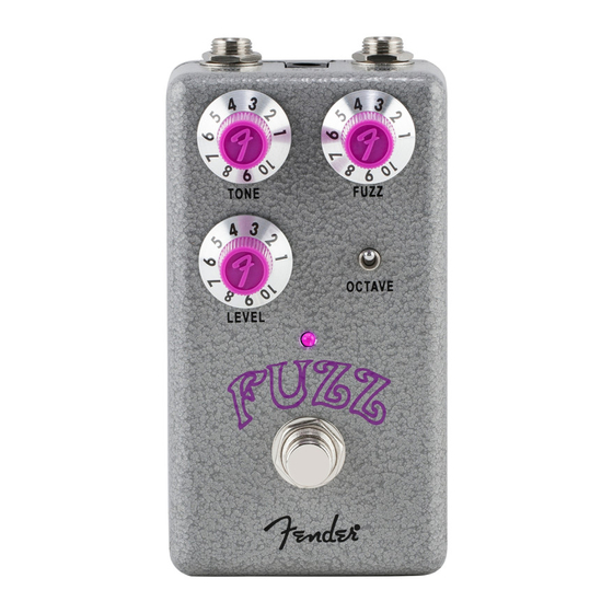 Fender HAMMERTONE FUZZ Manual