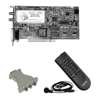Hauppauge WinTV-HD Quick Installation Manual