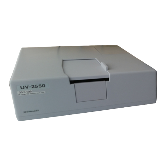 Shimadzu UV-2450 Instruction Manual