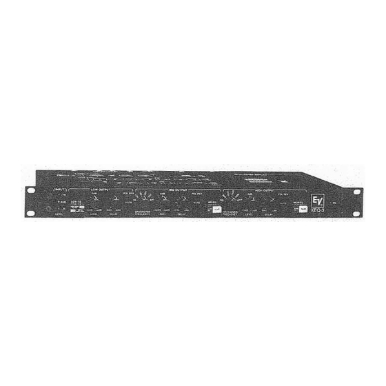 Electro-Voice Electronic Crossover XEQ-3 Service Manual