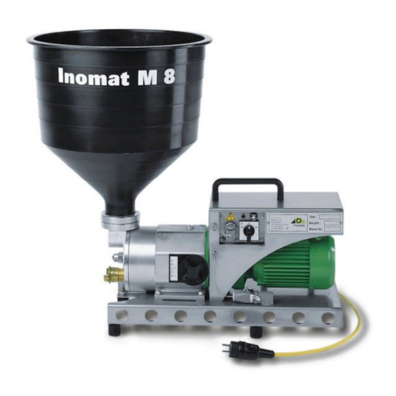 InoTec Inomat M8 Operation And Maintenance Instructions