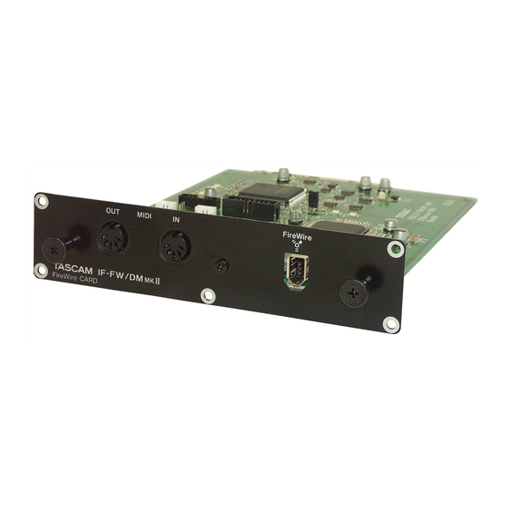 Tascam IF-DM Owner's Manual