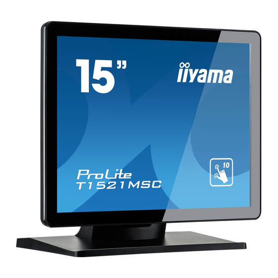 Iiyama ProLite T1521MSC-B1 Manuals