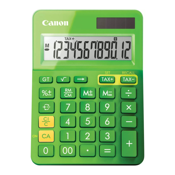 Canon LS-123K Instructions