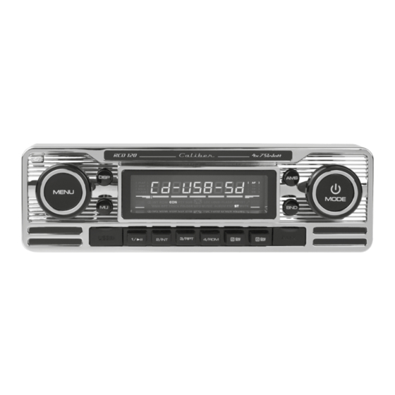 Caliber RCD 120 Quick Start Manual