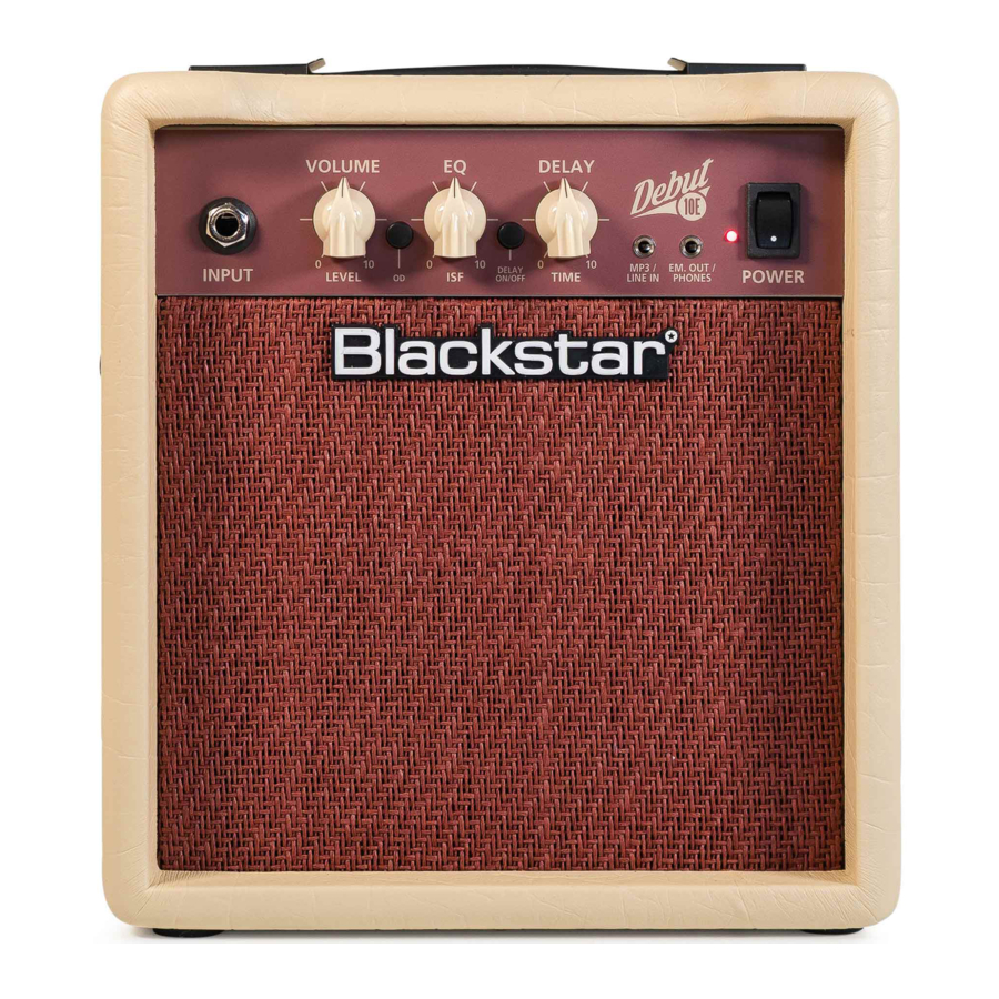 Blackstar Debut 10E - Elektro Gitar Amfisi Manual