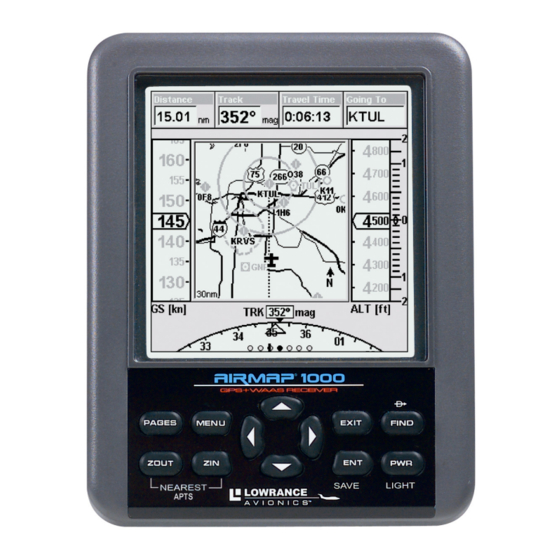 Lowrance AirMap 1000 Operation Instructions Manual