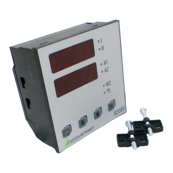 Gossen MetraWatt R2080 Operating Instructions Manual