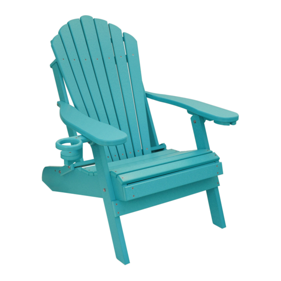 ECCB OUTDOOR Outer Banks Deluxe Poly Lumber Folding Adirondack Chair Assembly Instructions