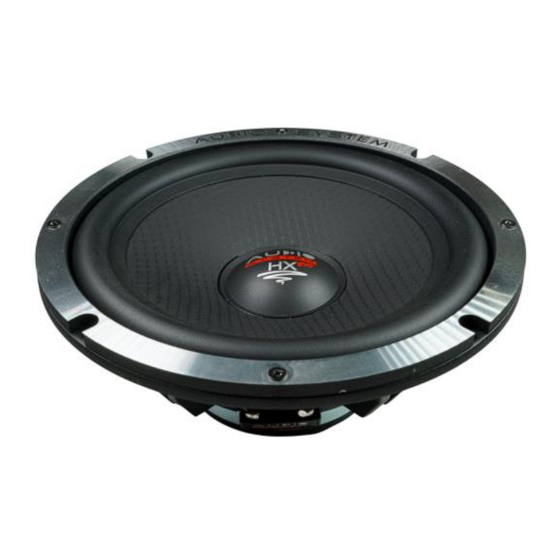 Audio System HX 100 DUST EVO3 User Manual